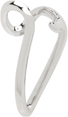 AMI Paris Silver Alan Crocetti Edition Abstract Heart Single Ear Cuff
