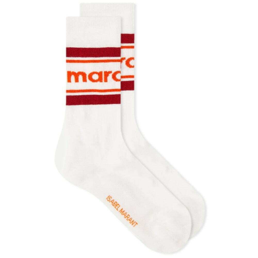 Photo: Isabel Marant Étoile Women's Dona Logo Sock in Orange