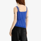 Martine Rose Women's Logo Moto Vest in Blue