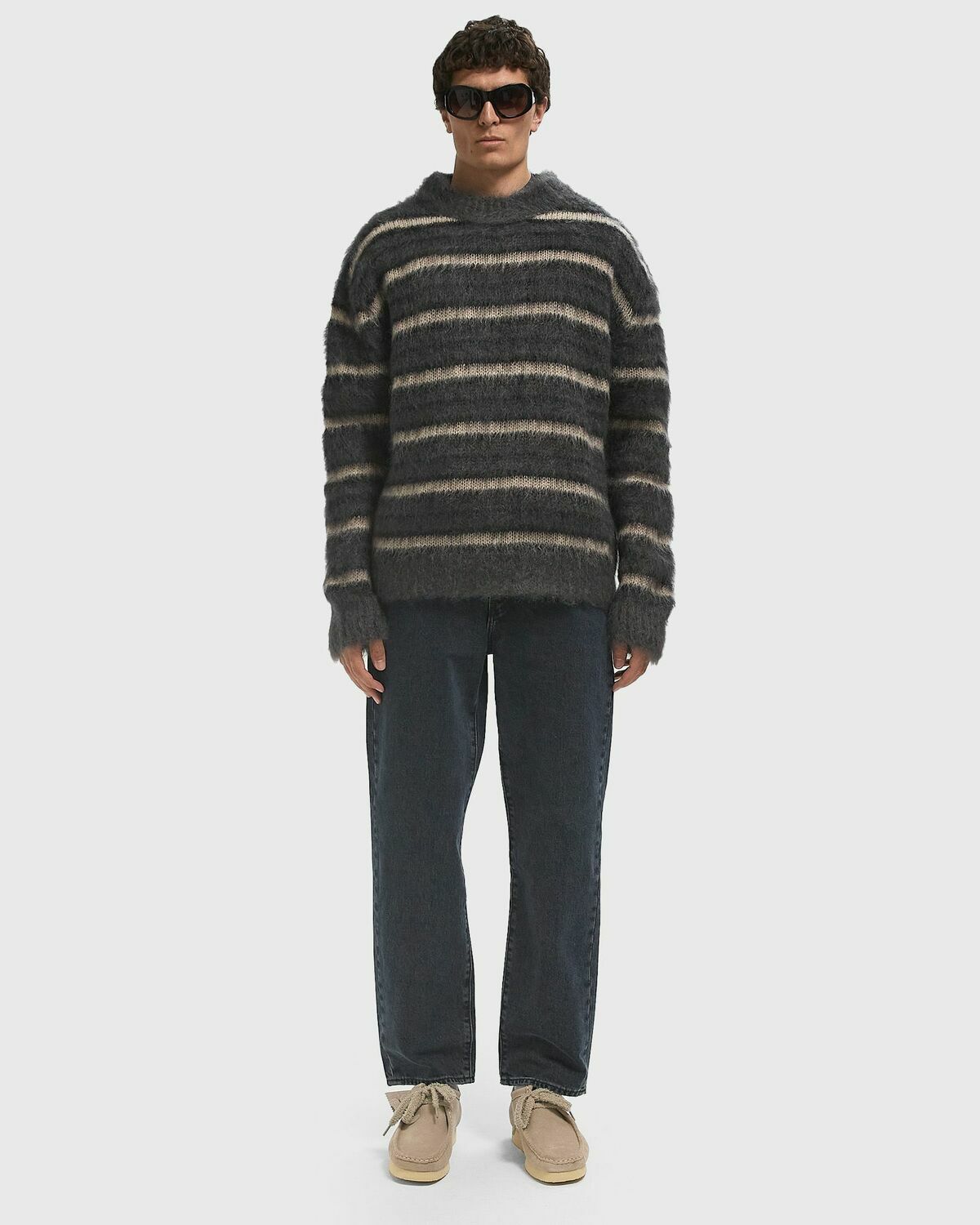 Marni ROUNDNECK SWEATER Grey Mens Pullover