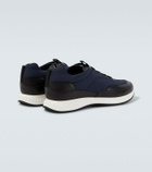 John Lobb Leather-trimmed slip-on sneakers