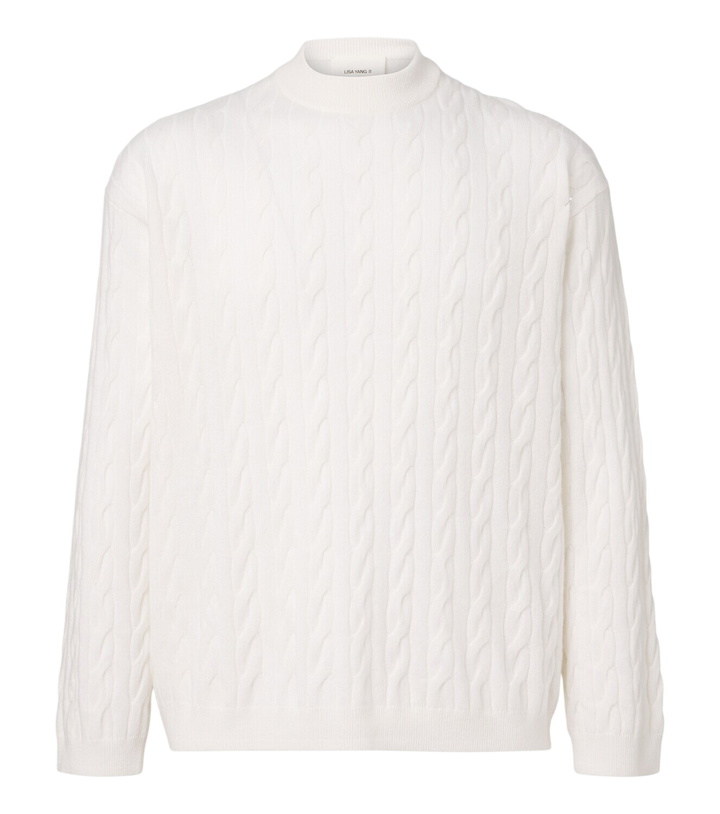 Photo: Lisa Yang Oskar cable-knit cashmere sweater