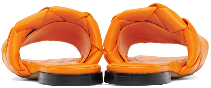 サンダル・ミュール Bottega Veneta Lido Flat Sandal Orange $1350 Bottega Veneta Women's Orange Lido Flat Sandals Shoes
