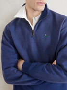 Aimé Leon Dore - Logo-Embroidered Cotton-Jersey Half-Zip Sweatshirt - Blue