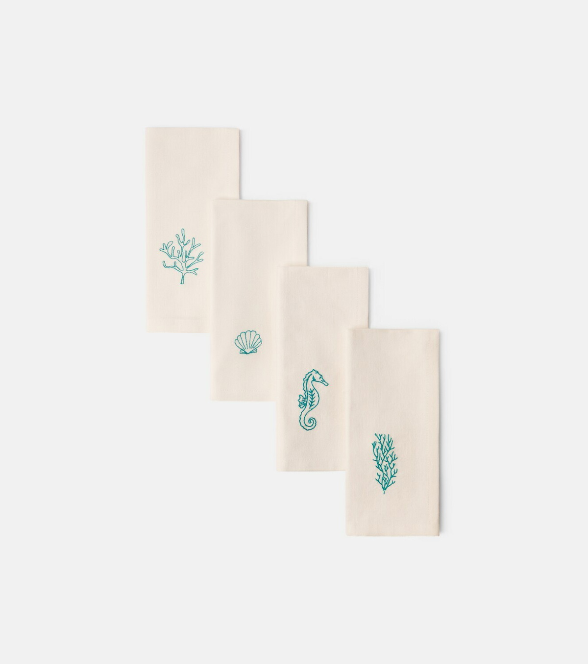 Les-Ottomans Set of 6 linen napkins