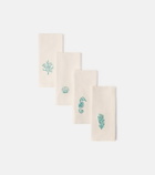 Les-Ottomans Set of 6 linen napkins