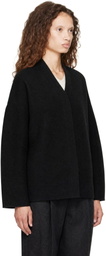 Lauren Manoogian Black Double Knit Lap Jacket