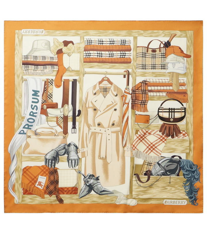 Photo: Burberry Printed silk twill scarf