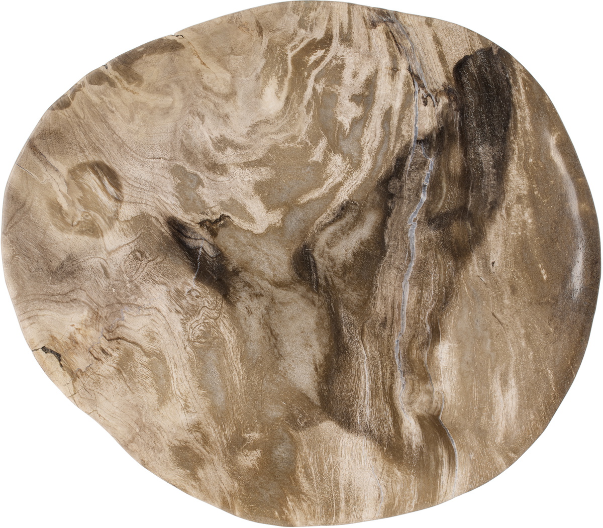 Soho Home Brown Large Balfern Petrified Wood Platter