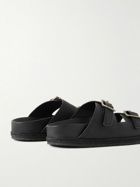 Polo Ralph Lauren - Turbach Jute-Trimmed Leather Sandals - Black