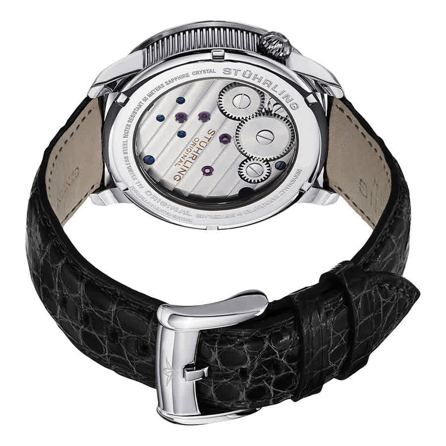 Stuhrling Original Tourbillon Hand Wind Silver Dial Mens Watch M13476