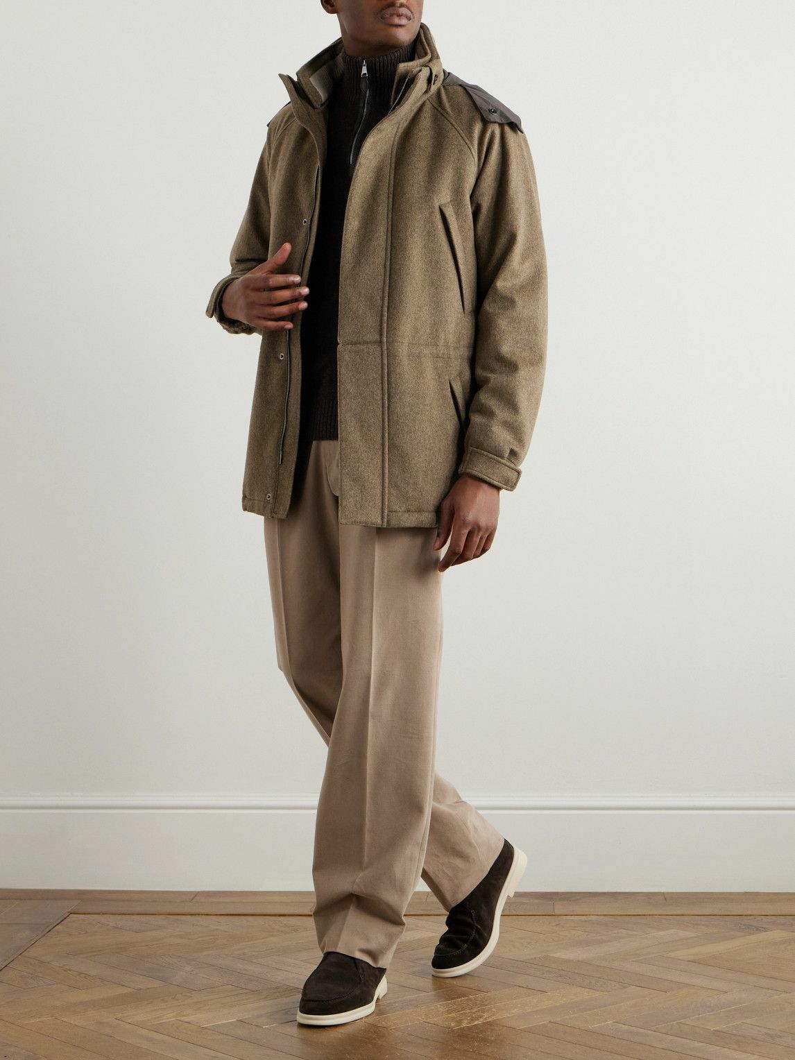 Loro Piana - Icer Padded Storm System® Cashmere Hooded Field Jacket - Neutrals