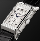 Jaeger-LeCoultre - Reverso Classic Large Duoface 28mm Stainless Steel and Leather Watch - Men - White