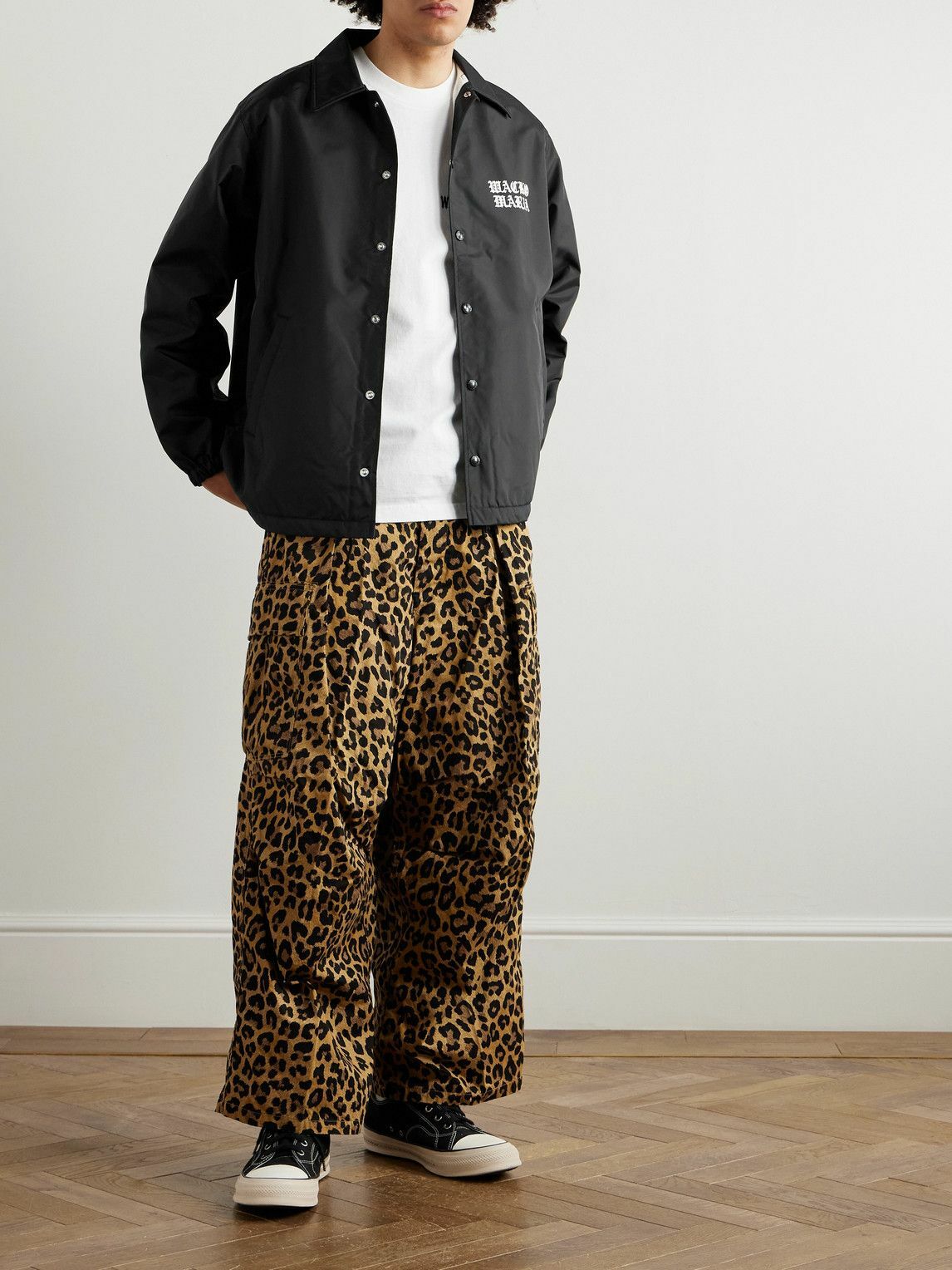 Wacko Maria - Logo-Print Nylon Coach Jacket - Black