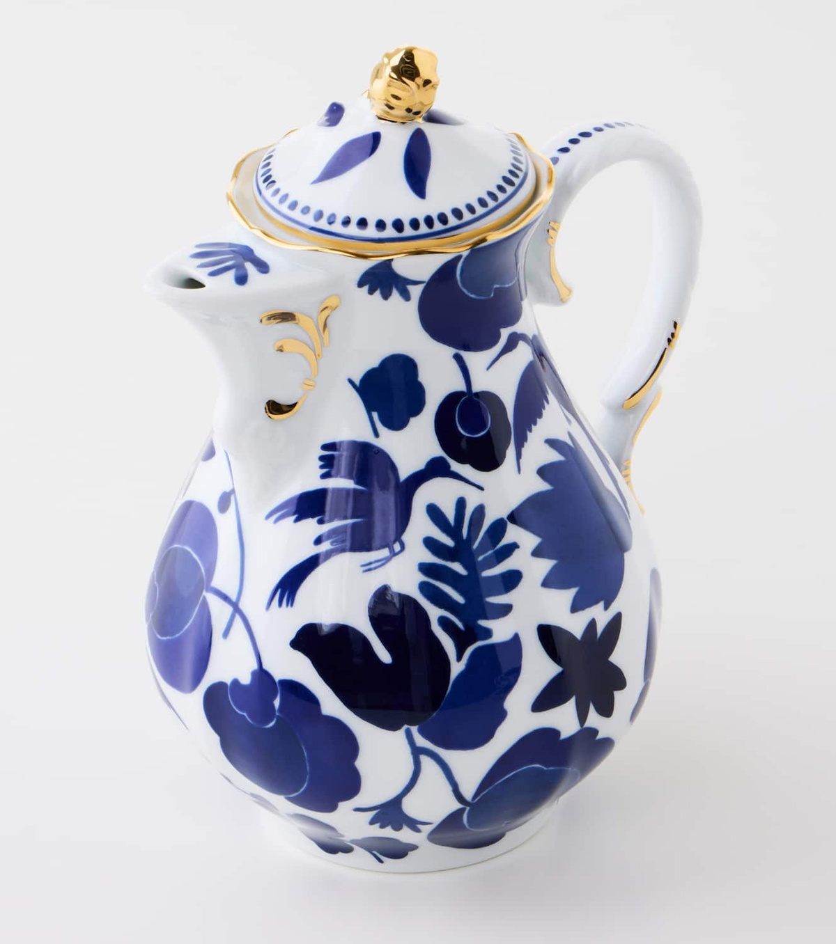 La DoubleJ Wildbird Blu porcelain teapot