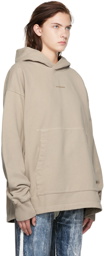 Acne Studios Beige Flocked Hoodie