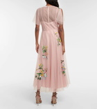 REDValentino Floral tulle midi dress