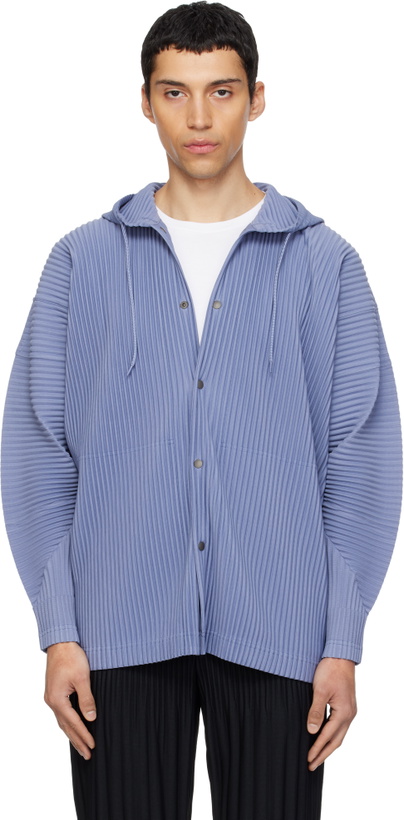 Photo: HOMME PLISSÉ ISSEY MIYAKE Blue Monthly Colors February Hoodie