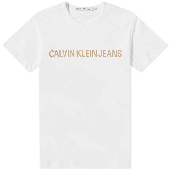 Photo: Calvin Klein Men's Institutional Logo T-Shirt in Bright White