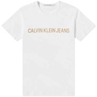 Calvin Klein Men's Institutional Logo T-Shirt in Bright White