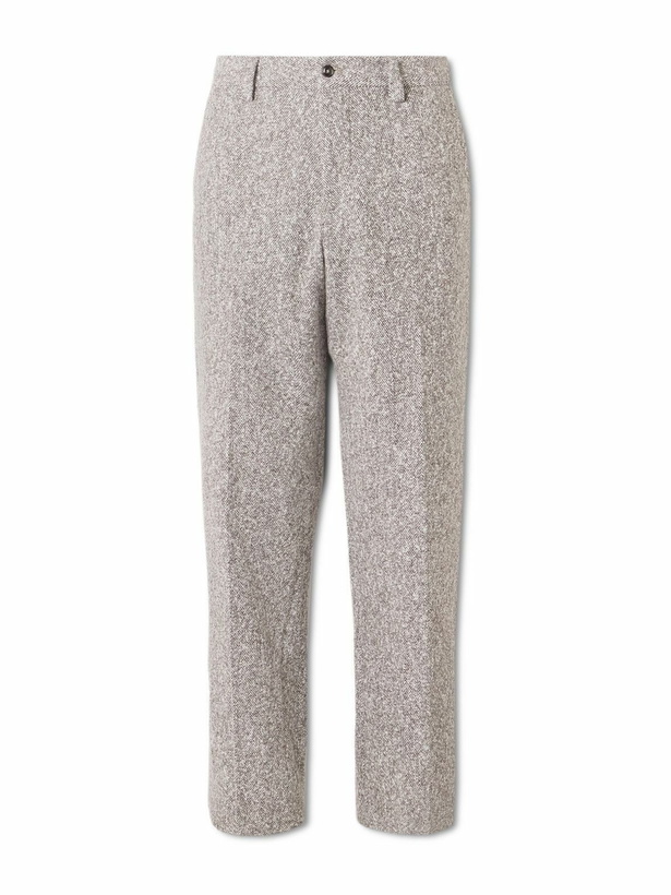 Photo: NN07 - Paw 1087 Straight-Leg Recycled-Herringbone Suit Trousers - Brown