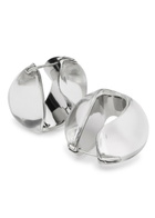 Coperni Sculpted Resin Earrings - Silver - One Size