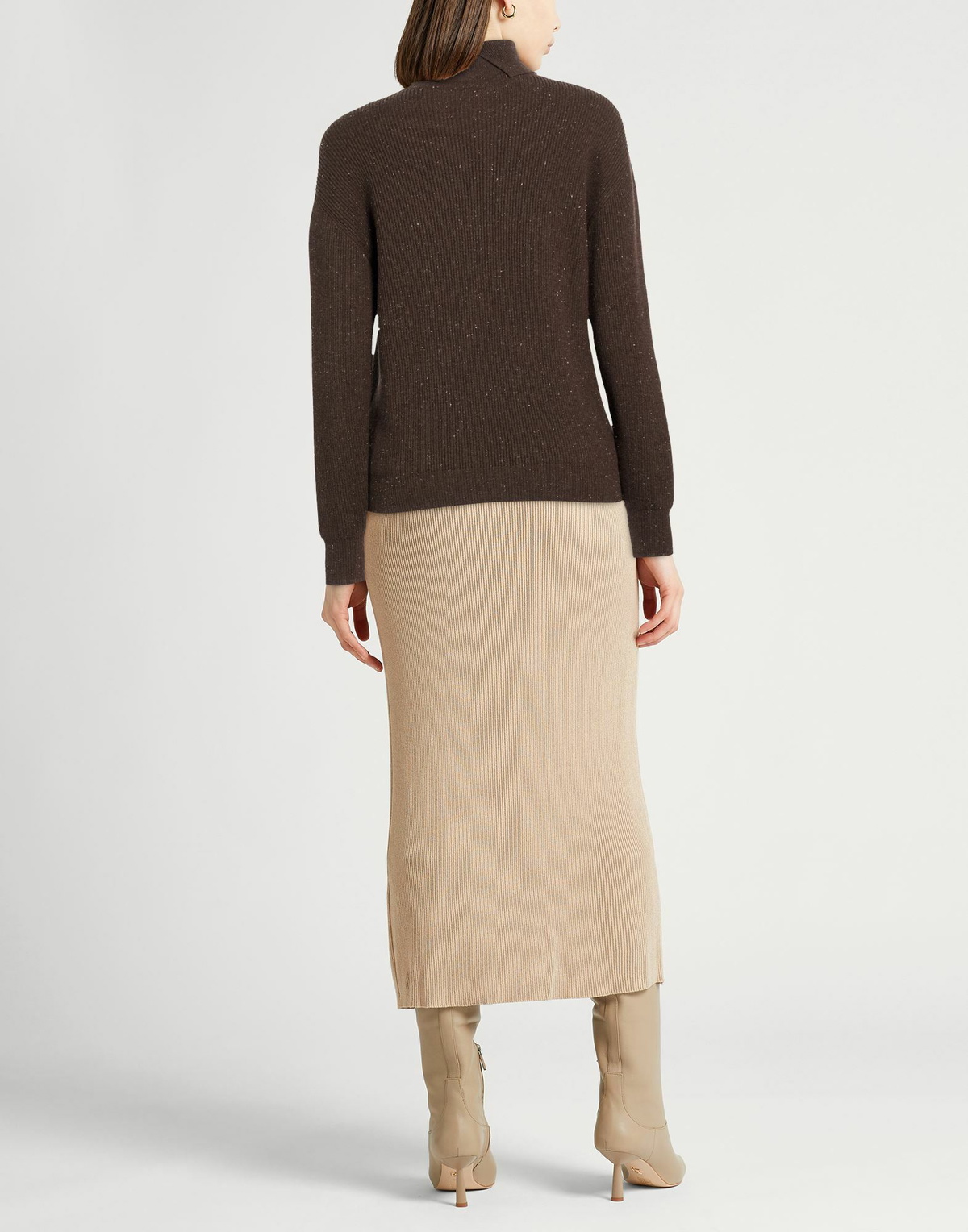 Peserico Womens Turtleneck Chocolate in Brown