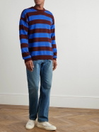 Paul Smith - Striped Wool and Cotton-Blend Sweater - Blue