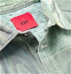 424 - Printed Denim Shirt Jacket - Blue