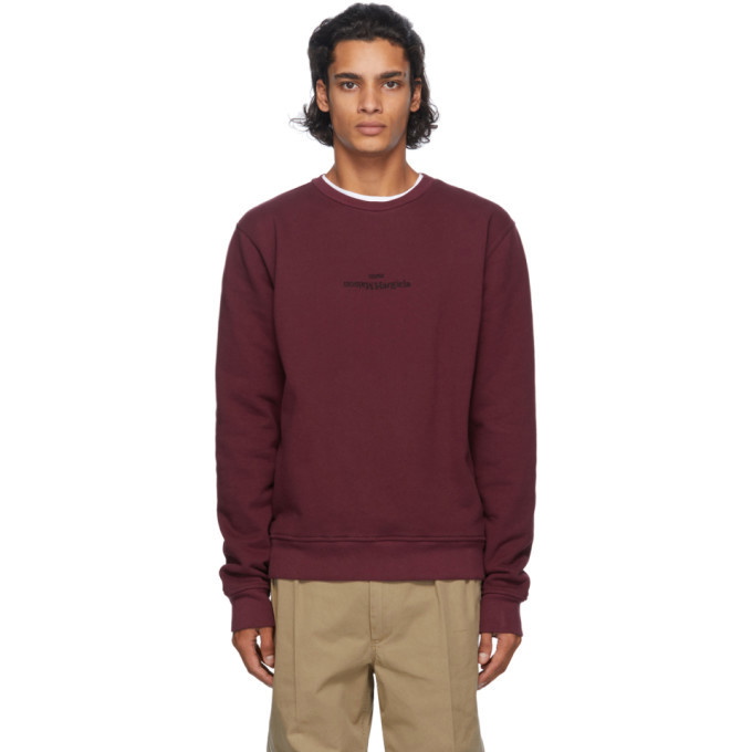 Photo: Maison Margiela Burgundy Logo Sweatshirt