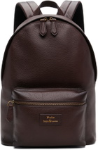 Polo Ralph Lauren Brown Pebbled Leather Backpack