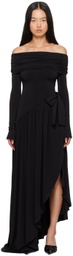 GUIZIO Black Lola Gown Maxi Dress