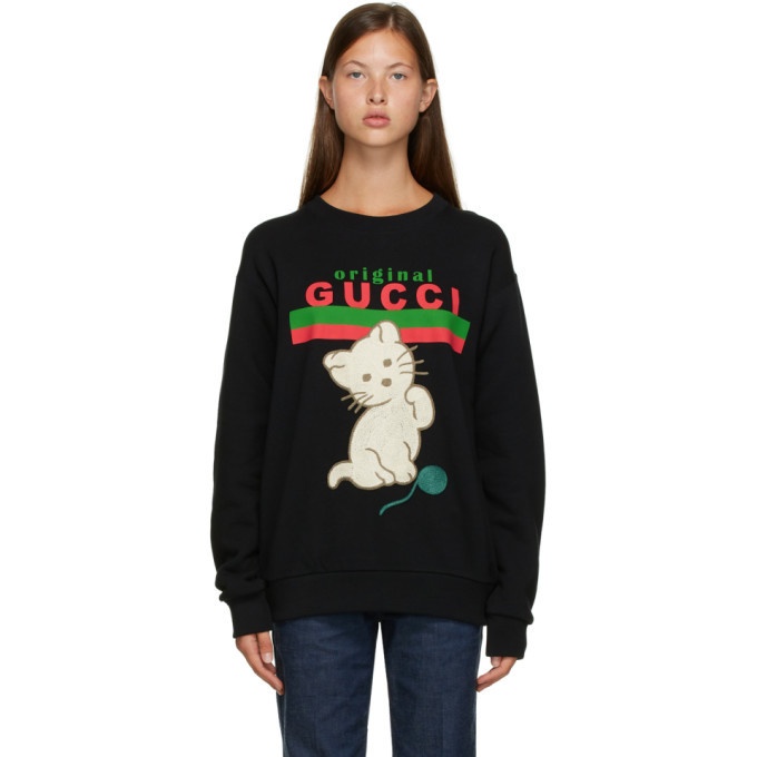 Gucci Black Original Gucci Cat Sweater Gucci