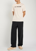 Moncler Logo-print Cotton T-shirt Natural