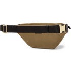 TOM FORD - Leather-Trimmed Canvas Belt Bag - Men - Army green