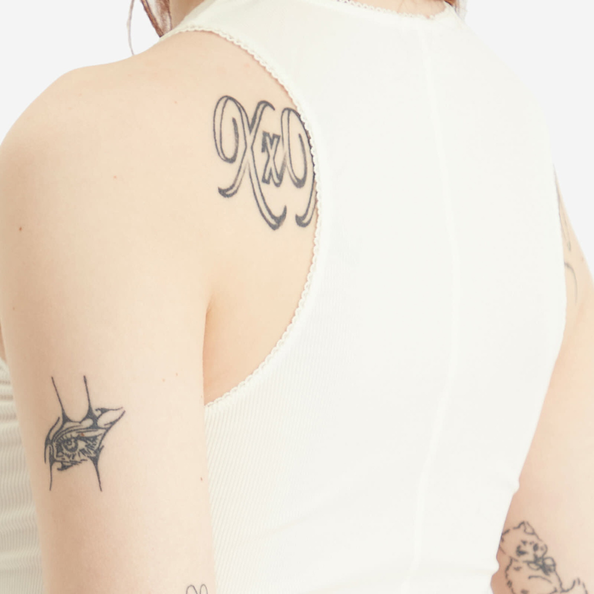 Fruity Booty Women's Second Skin Tank Top in Off White