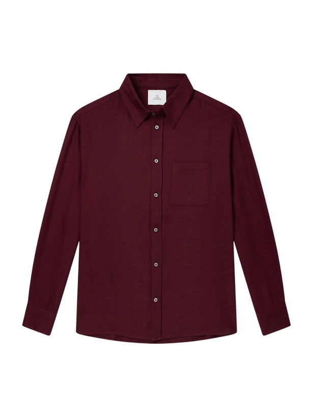 Photo: The Elder Statesman - Wool and Cashmere-Blend Twill Shirt - Burgundy