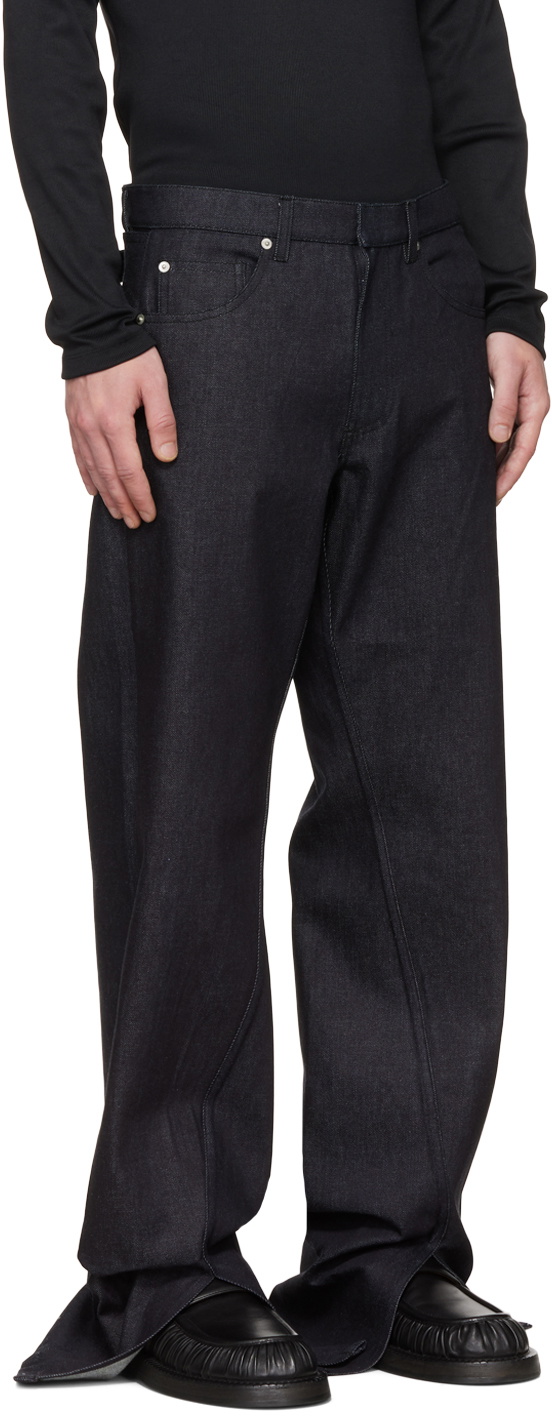 Bianca Saunders Navy Reverse Jeans