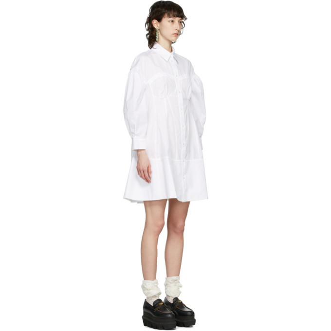 タイムセール 半額 White Rocha Simone Corset Rocha Simone Dress Shirt ワンピース