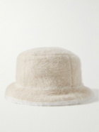 Jacquemus - Le Bob Neve Logo-Embroidered Brushed-Knit Bucket Hat - Neutrals