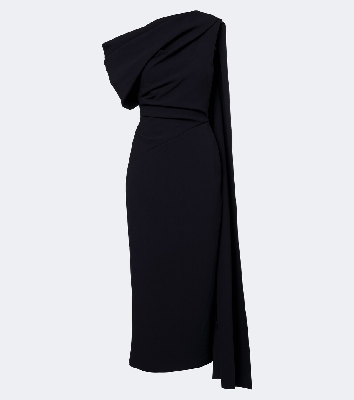 Roksanda Maite caped crêpe midi dress