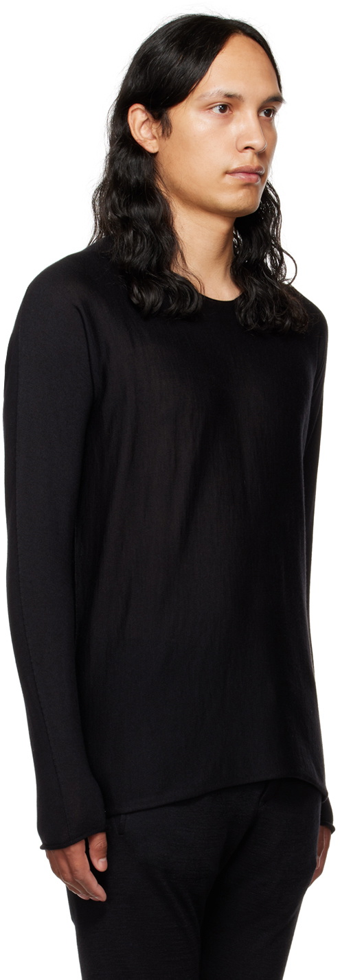 Label Under Construction Black Arched Sweater
