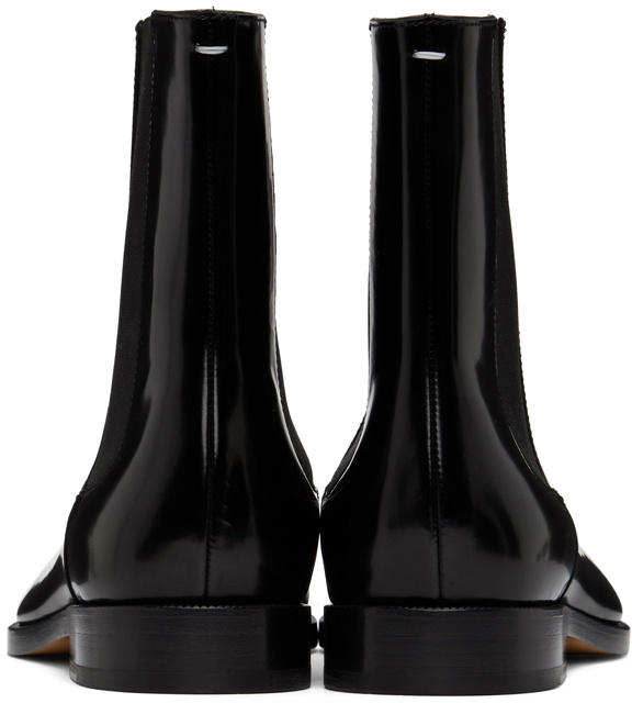 Maison Margiela Black Patent Tabi Chelsea Boots