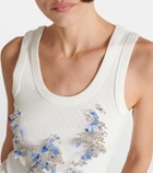 Xu Zhi Beaded ribbed-knit tank top