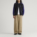 Needles Men's Velour Rib Collar Track Jacket in Charcoal