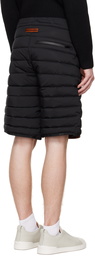 ZEGNA Black Quilted Down Shorts