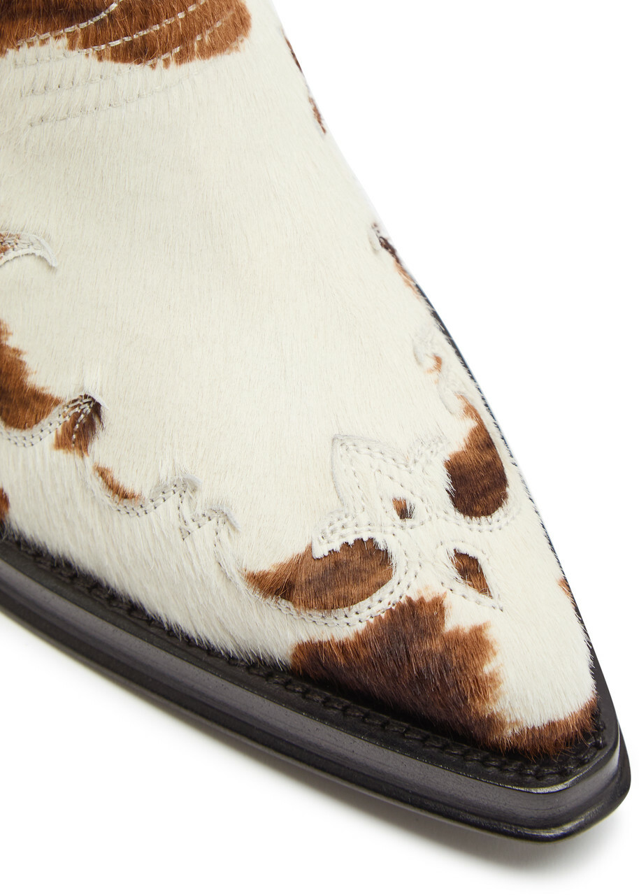 Gabriela Hearst Cassidy Cow-print Calf Hair Ankle Boots Multicoloured