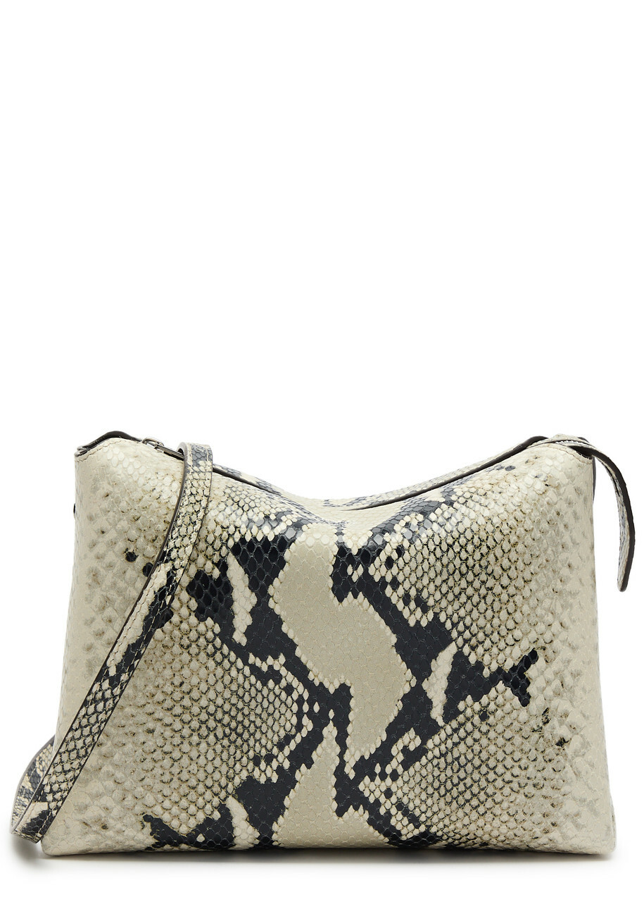 Khaite Lina Python-effect Leather Cross-body bag - Natural
