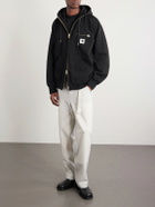 Sacai - Carhartt WIP Logo-Appliquéd Cotton-Jersey Zip-Up Hoodie - Black