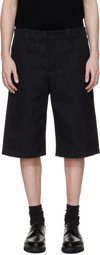 Rier Black Antique Gabardine Shorts